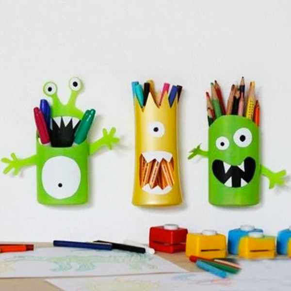 Fabriquer des pots à crayons amusants : les petits monstres ! 